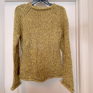 Arizona long sleeve crewneck sweater size XLarge in yellow and khaki